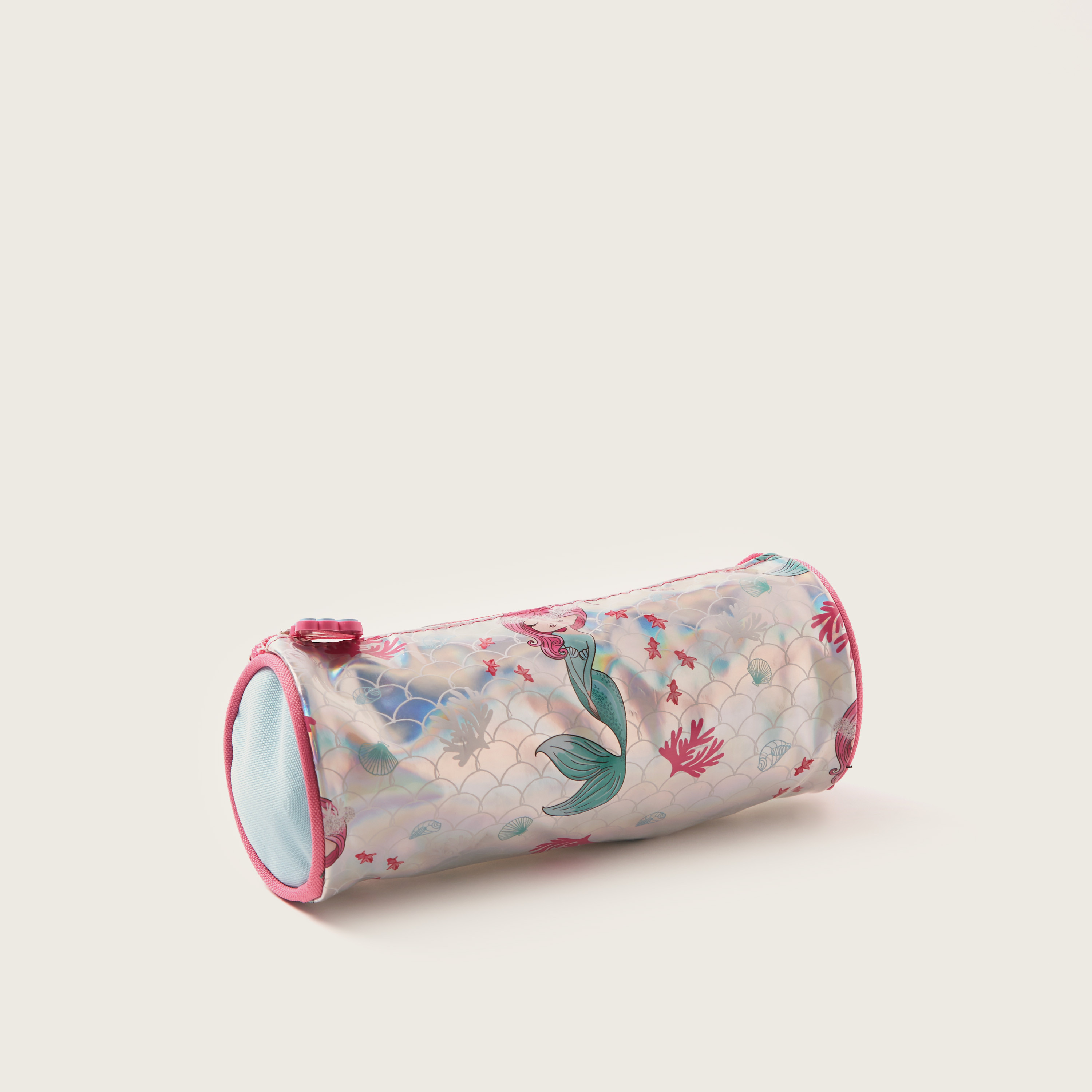 Juniors Mermaid Print Pencil Case with Zip Closure-school-stationery-pencilcases-image-2