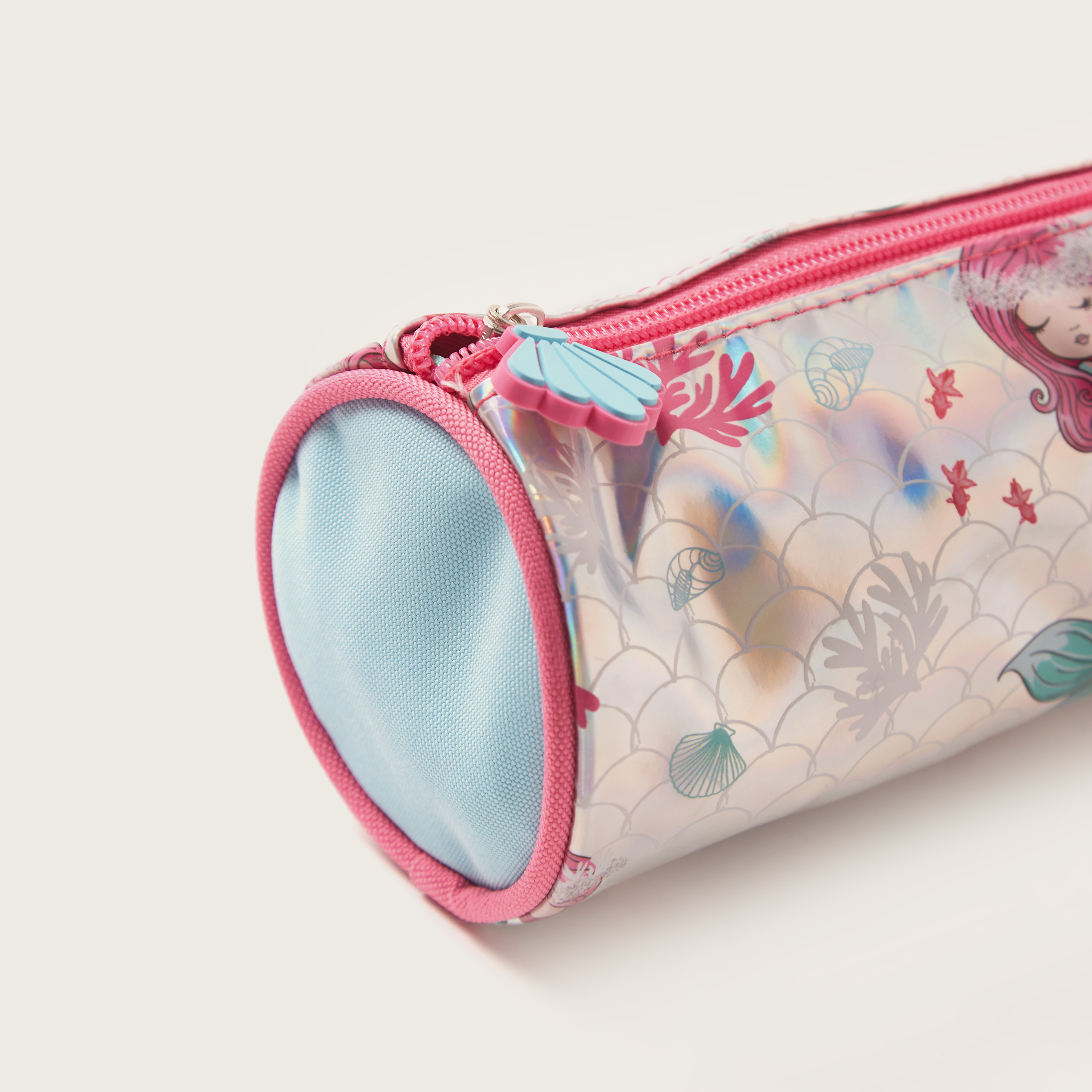 Juniors Mermaid Print Pencil Case with Zip Closure-school-stationery-pencilcases-image-3