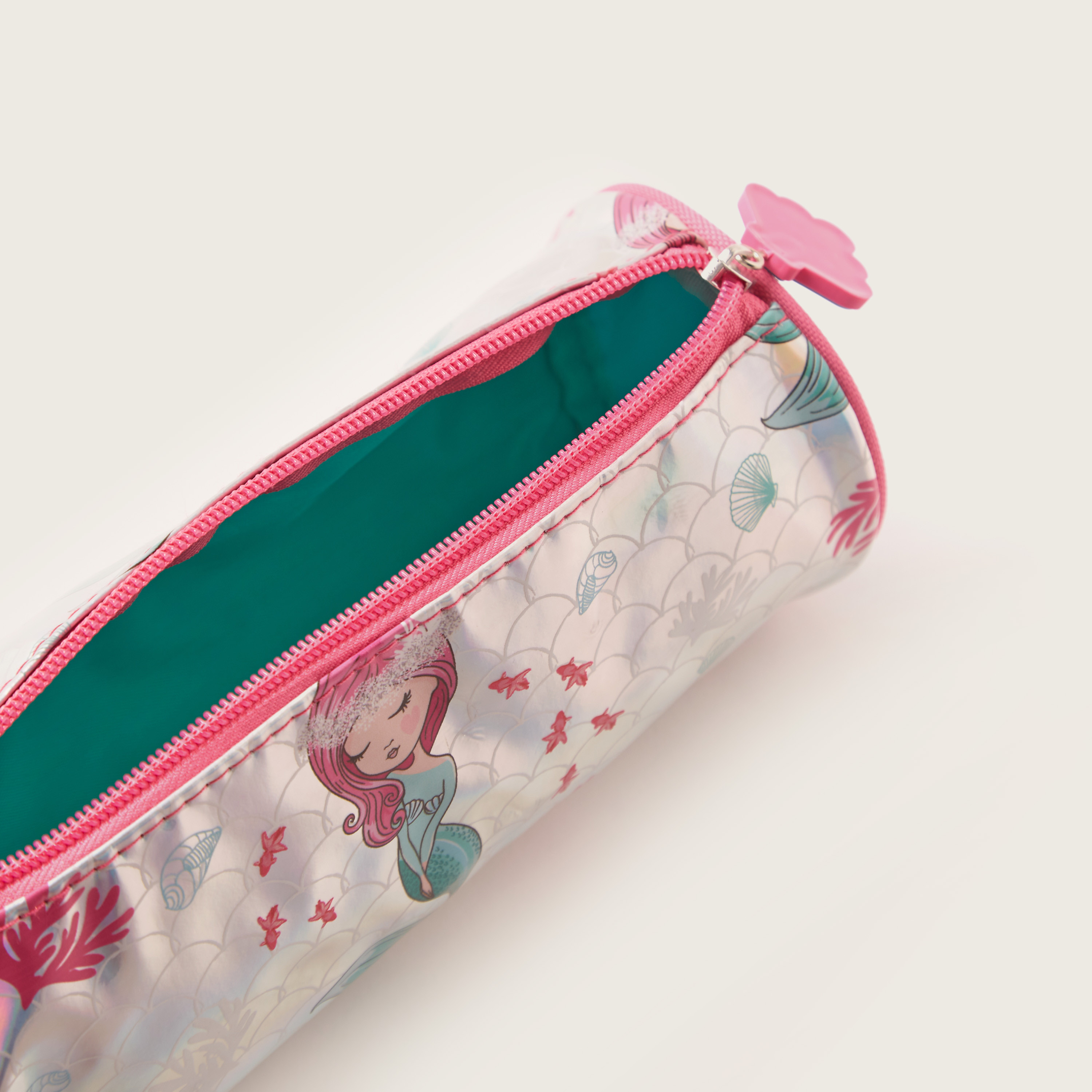 Juniors Mermaid Print Pencil Case with Zip Closure-school-stationery-pencilcases-image-4
