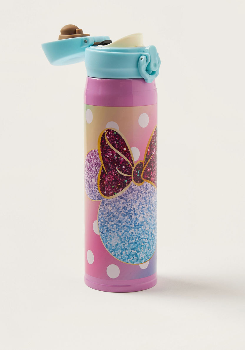 Simba Minnie Mouse Glitter Textured Stainless Steel Water Bottle-Water Bottles-image-2