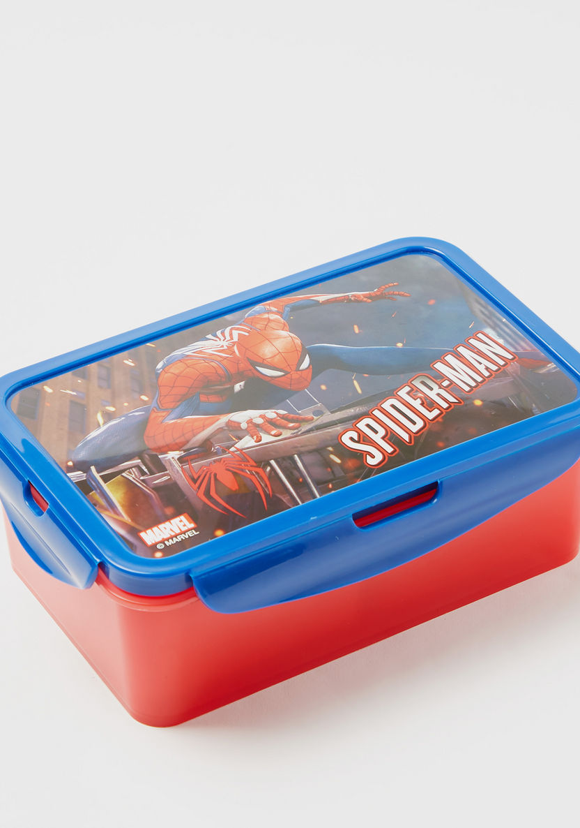 Simba Spider-Man Print Lunch Box with Clip Lock Lid-Lunch Boxes-image-0