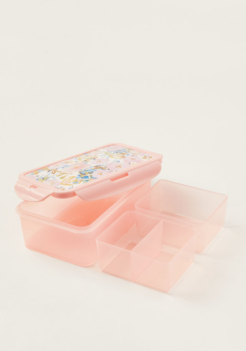 Juniors Printed 3-Piece Lunch Box and Clip Lock Lid Set-Lunch Boxes-image-1