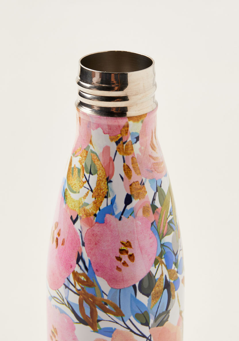 Juniors Floral Print Stainless Steel Water Bottle-Water Bottles-image-2