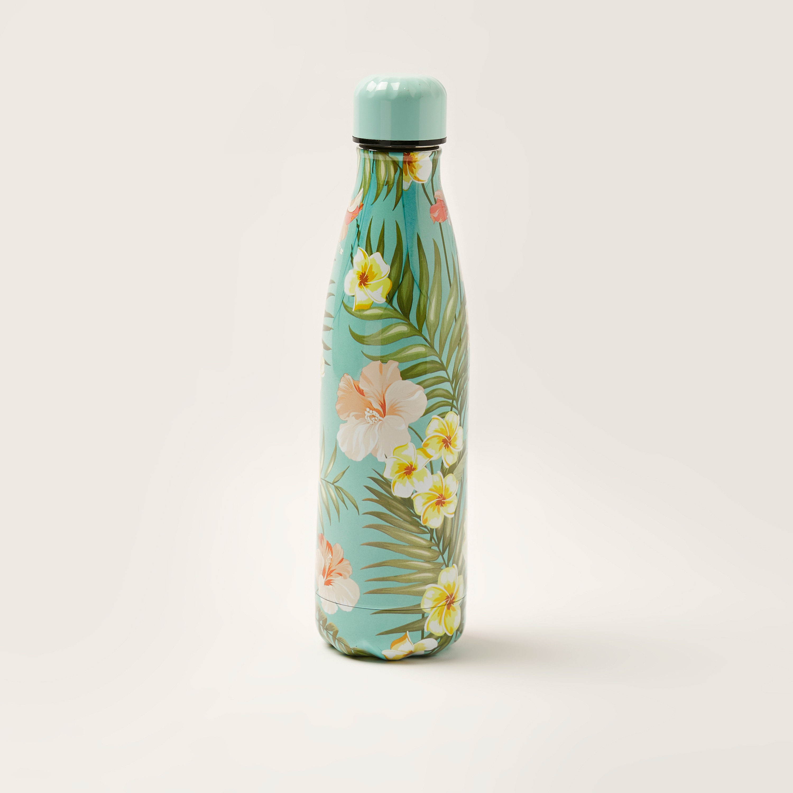 Juniors Tropical Print Stainless Steel Water Bottle with Screw Lid-school-waterbottles-image-1