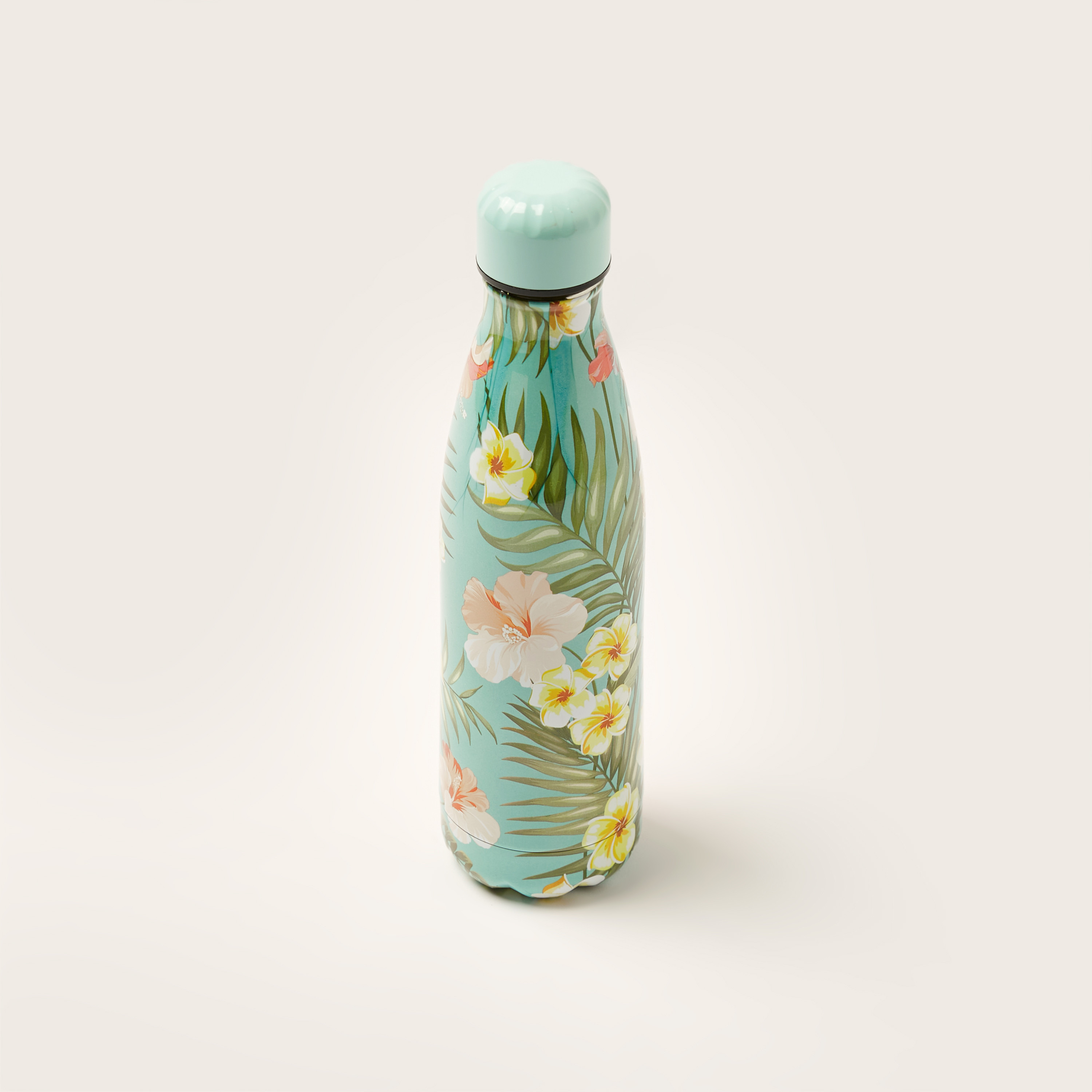 Juniors Tropical Print Stainless Steel Water Bottle with Screw Lid-school-waterbottles-image-2