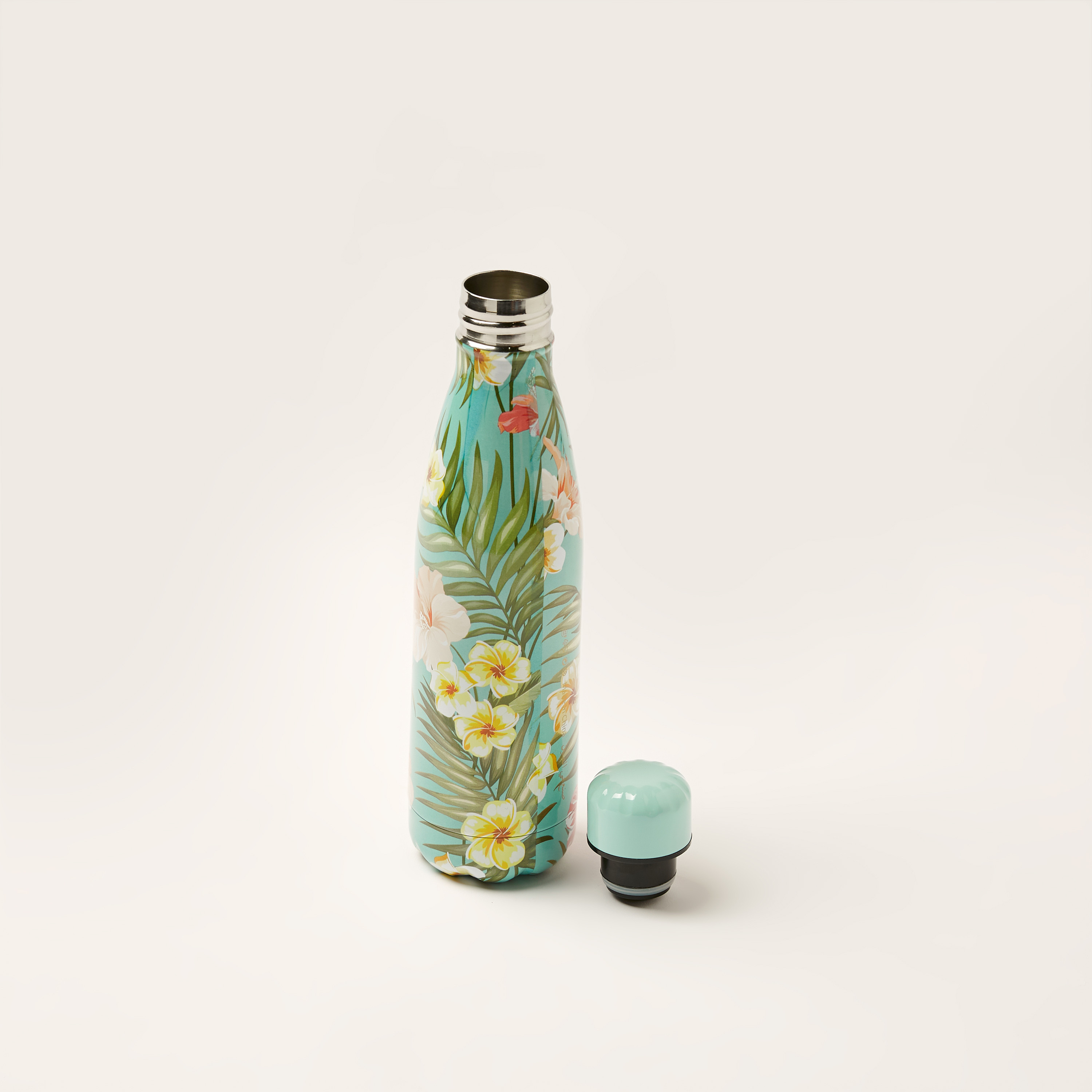 Juniors Tropical Print Stainless Steel Water Bottle with Screw Lid-school-waterbottles-image-3
