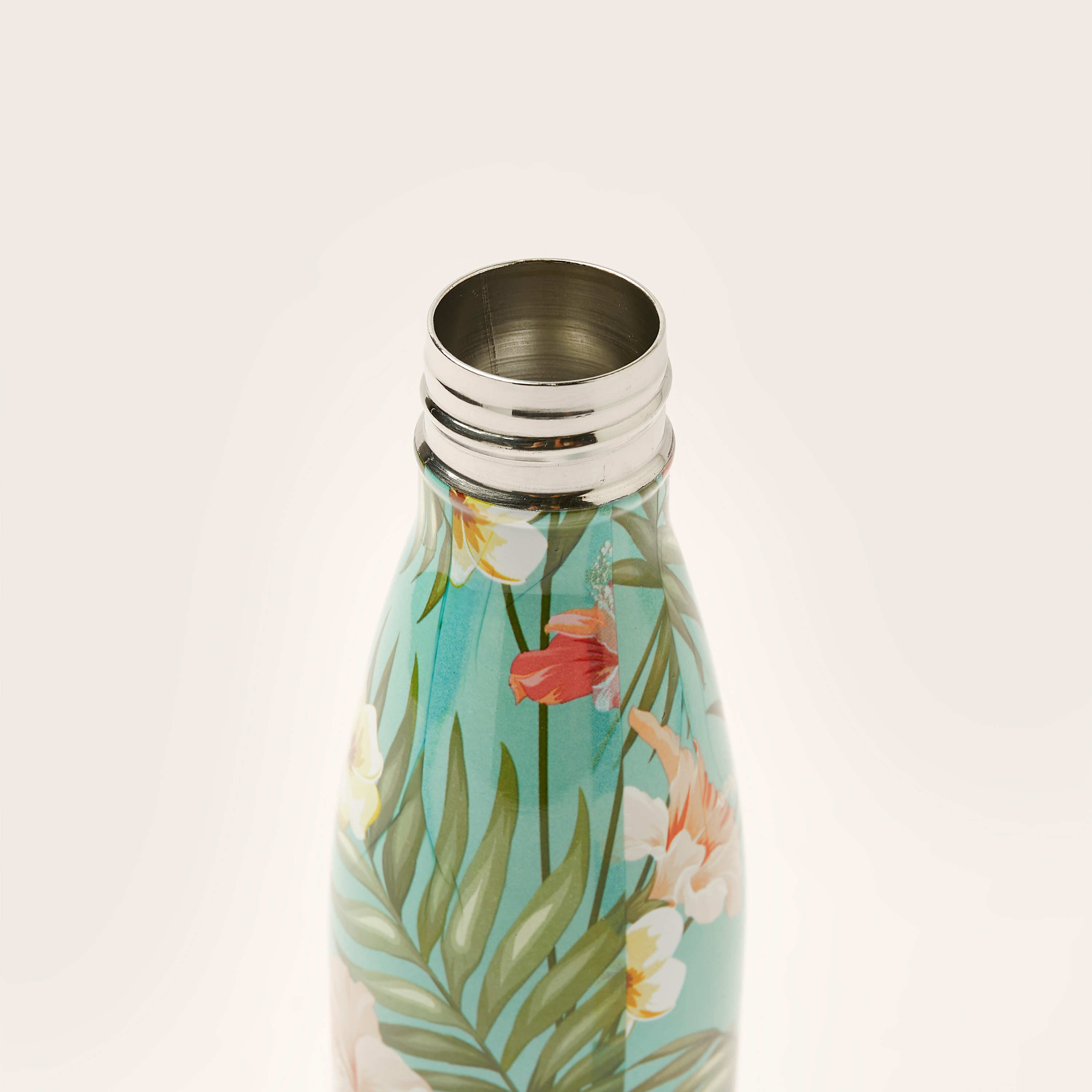 Juniors Tropical Print Stainless Steel Water Bottle with Screw Lid-school-waterbottles-image-4