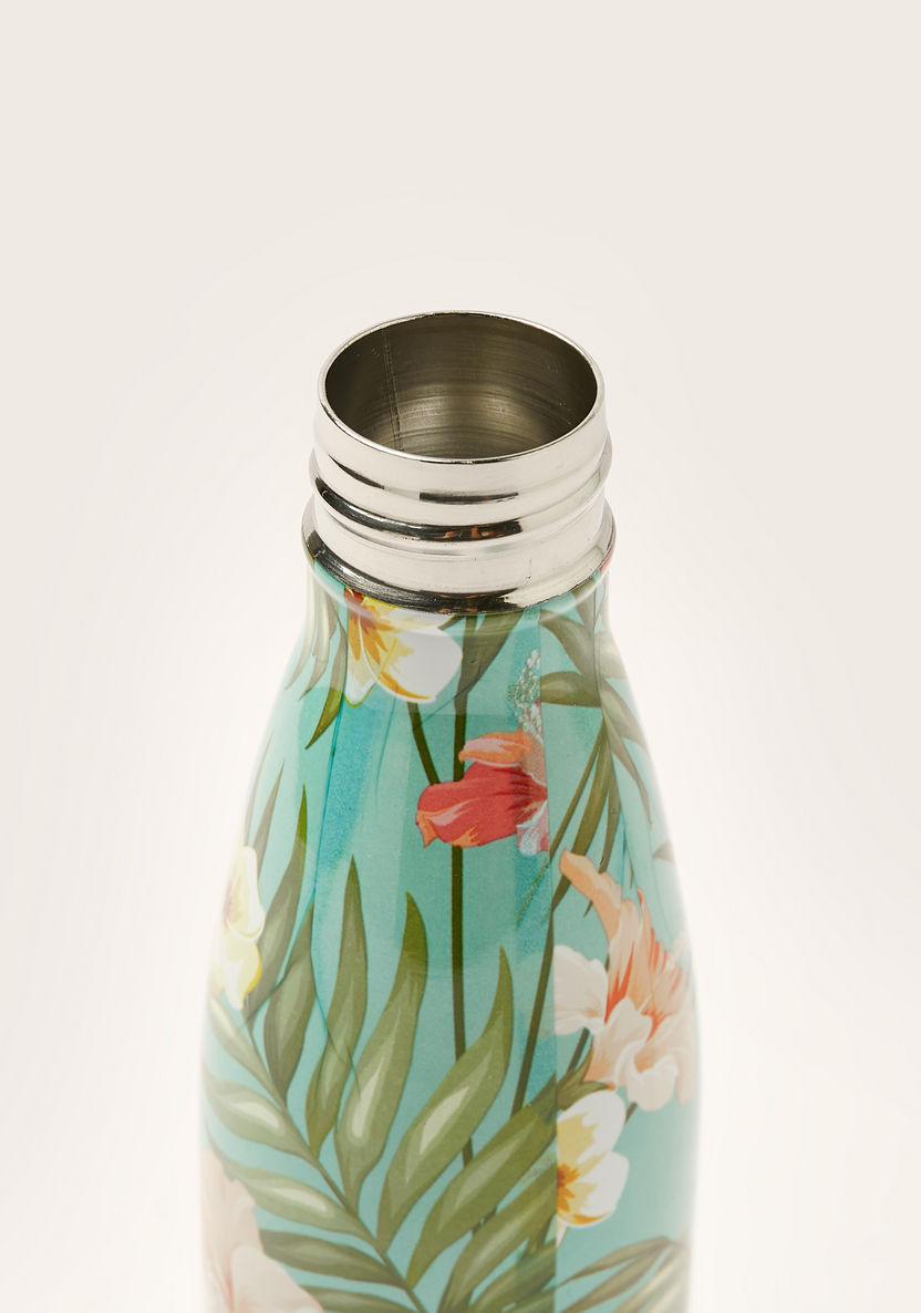 Juniors Tropical Print Stainless Steel Water Bottle with Screw Lid-Water Bottles-image-3