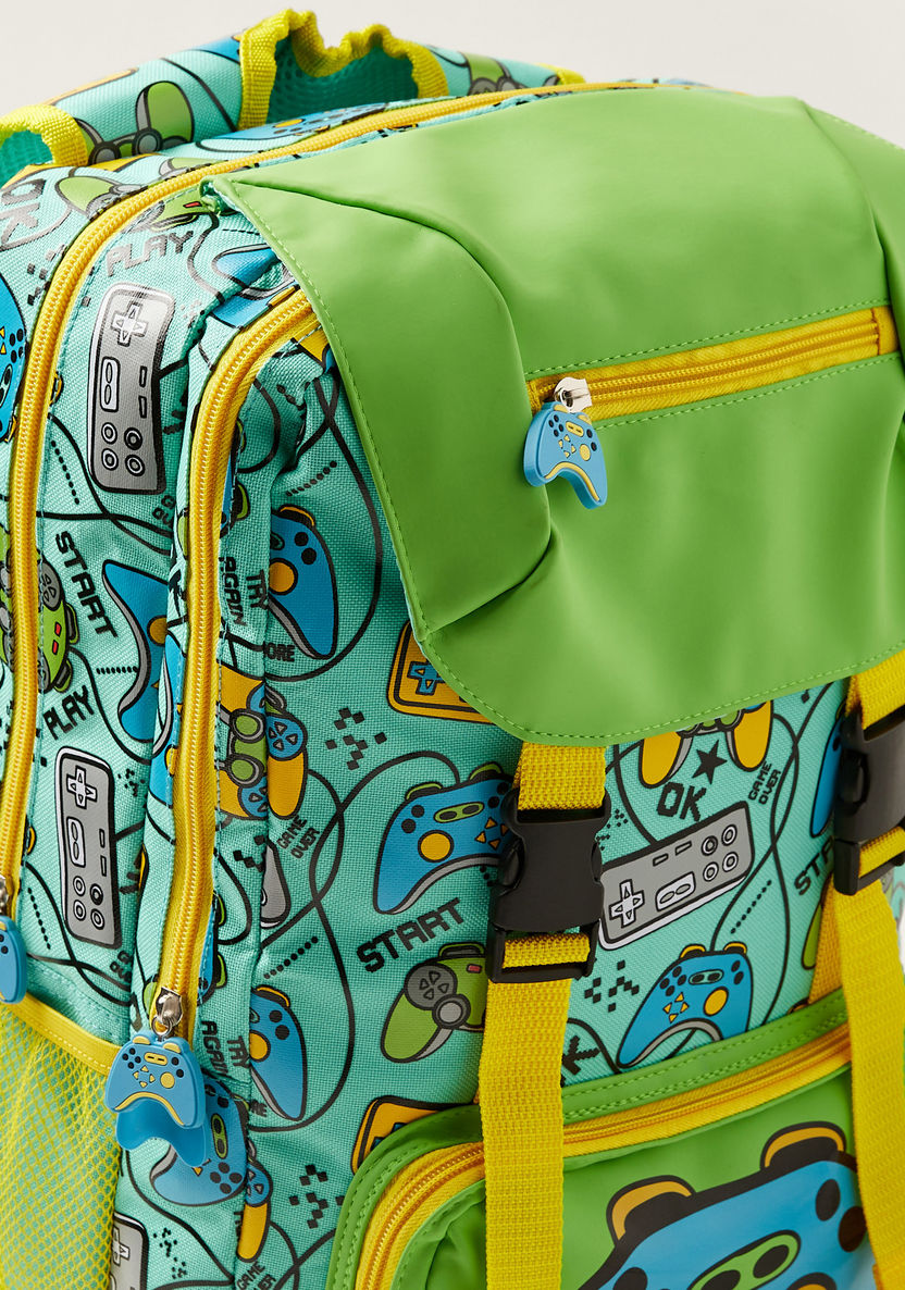 Juniors Printed Backpack with Adjustable Shoulder Straps - 16 inches-Backpacks-image-2
