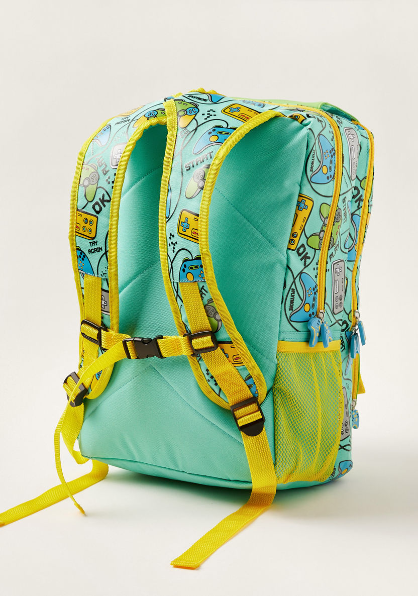 Juniors Printed Backpack with Adjustable Shoulder Straps - 16 inches-Backpacks-image-3
