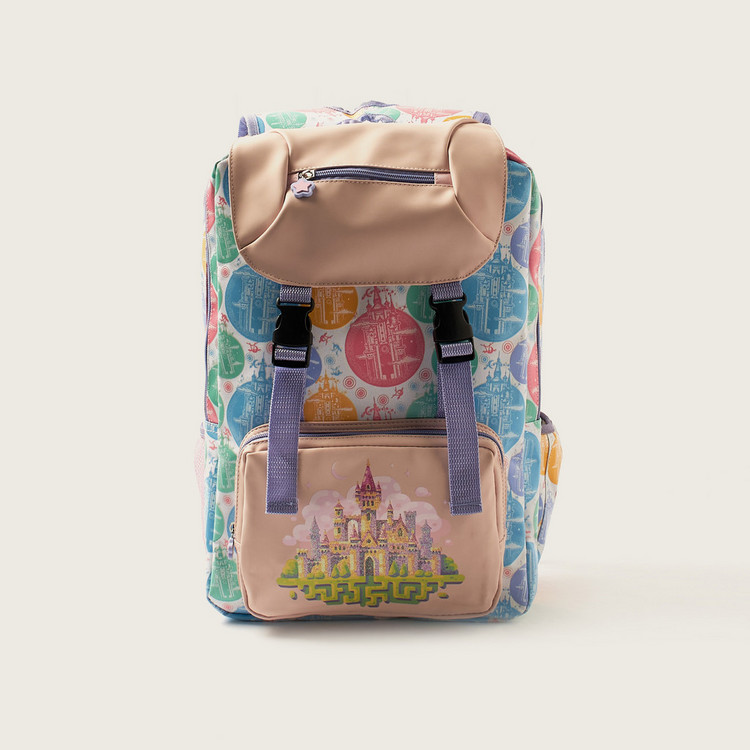 Juniors Castle Print 16-inch Backpack with Adjustable Shoulder Straps