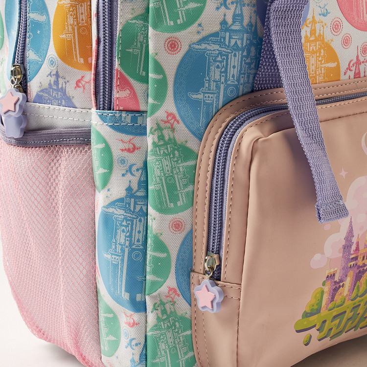 Juniors Castle Print 16-inch Backpack with Adjustable Shoulder Straps