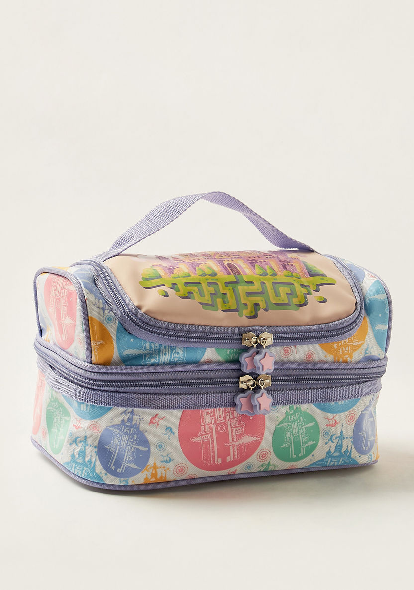 Juniors Castle Print 2-Compartment Lunch Bag with Zip Closure-Lunch Bags-image-1