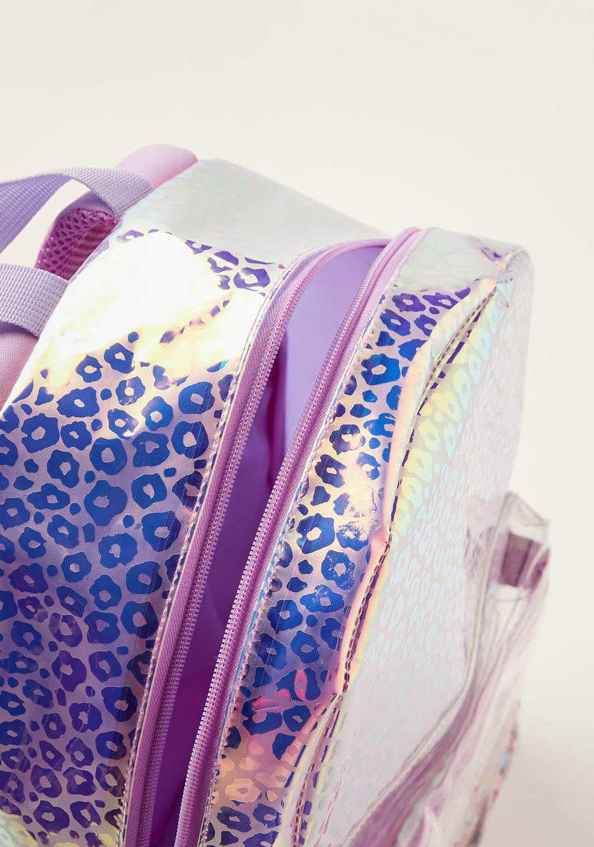 Juniors Animal Print Backpack with Adjustable Shoulder Straps - 20 inches-Backpacks-image-4