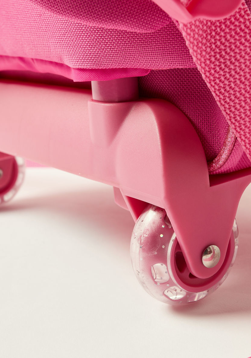 Juniors Sequin Detail 14-inch Trolley Backpack with Flamingo Zip Pulls-Trolleys-image-4
