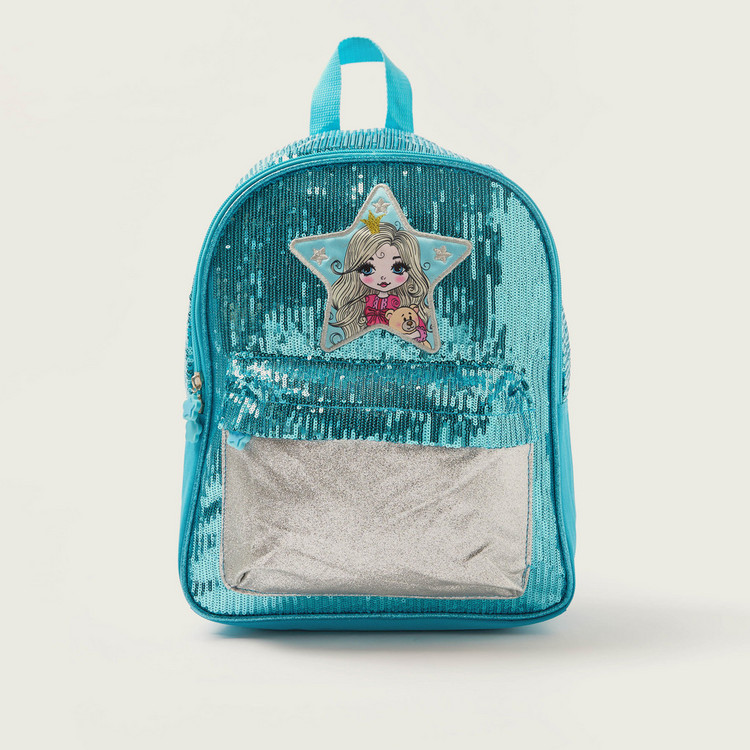 Juniors Sequin Embellished Backpack - 14 inches