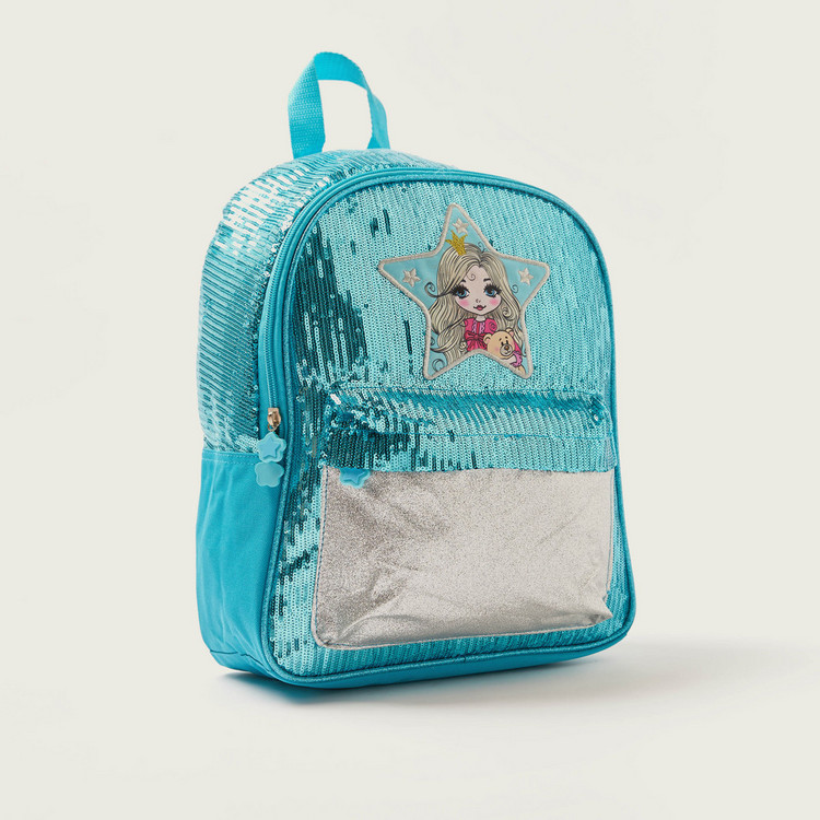 Juniors Sequin Embellished Backpack - 14 inches