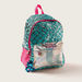 Juniors Mermaid Print 14-inch Backpack with Sequin Detail and Zip Closure-Backpacks-thumbnail-1