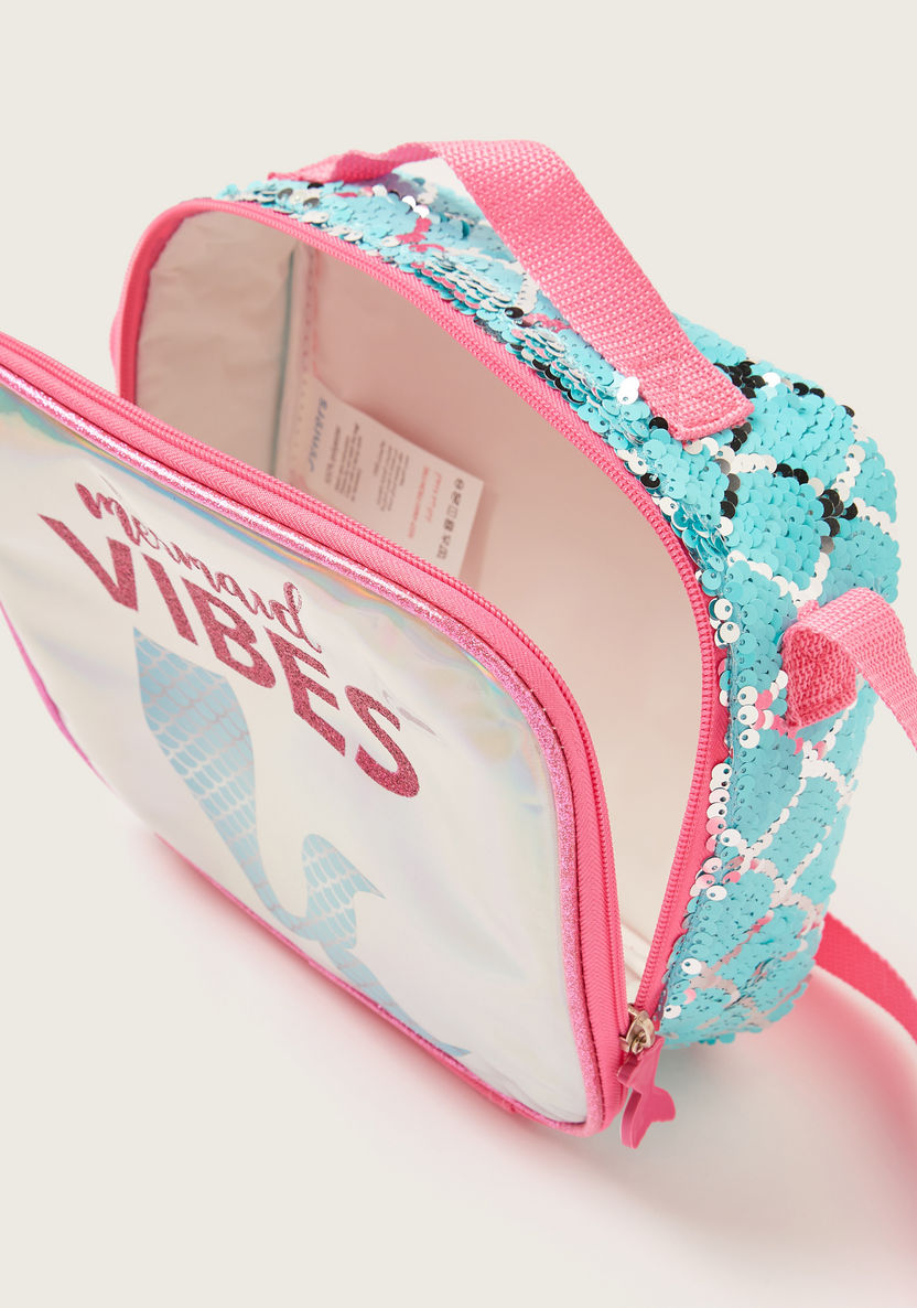 Juniors Embellished Lunch Bag with Adjustable Strap and Zip Closure-Lunch Bags-image-3