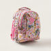 Juniors Floral Print Backpack with Zip Closure and Keychain - 16 inches-Backpacks-thumbnail-1