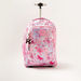 Juniors Butterfly Print 18-inch Trolley Backpack with Keychain-Trolleys-thumbnail-0