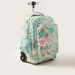 Juniors Floral Print Trolley Backpack with Keychain Charm - 18 inches-Trolleys-thumbnail-1
