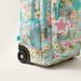 Juniors Floral Print Trolley Backpack with Keychain Charm - 18 inches-Trolleys-thumbnail-3