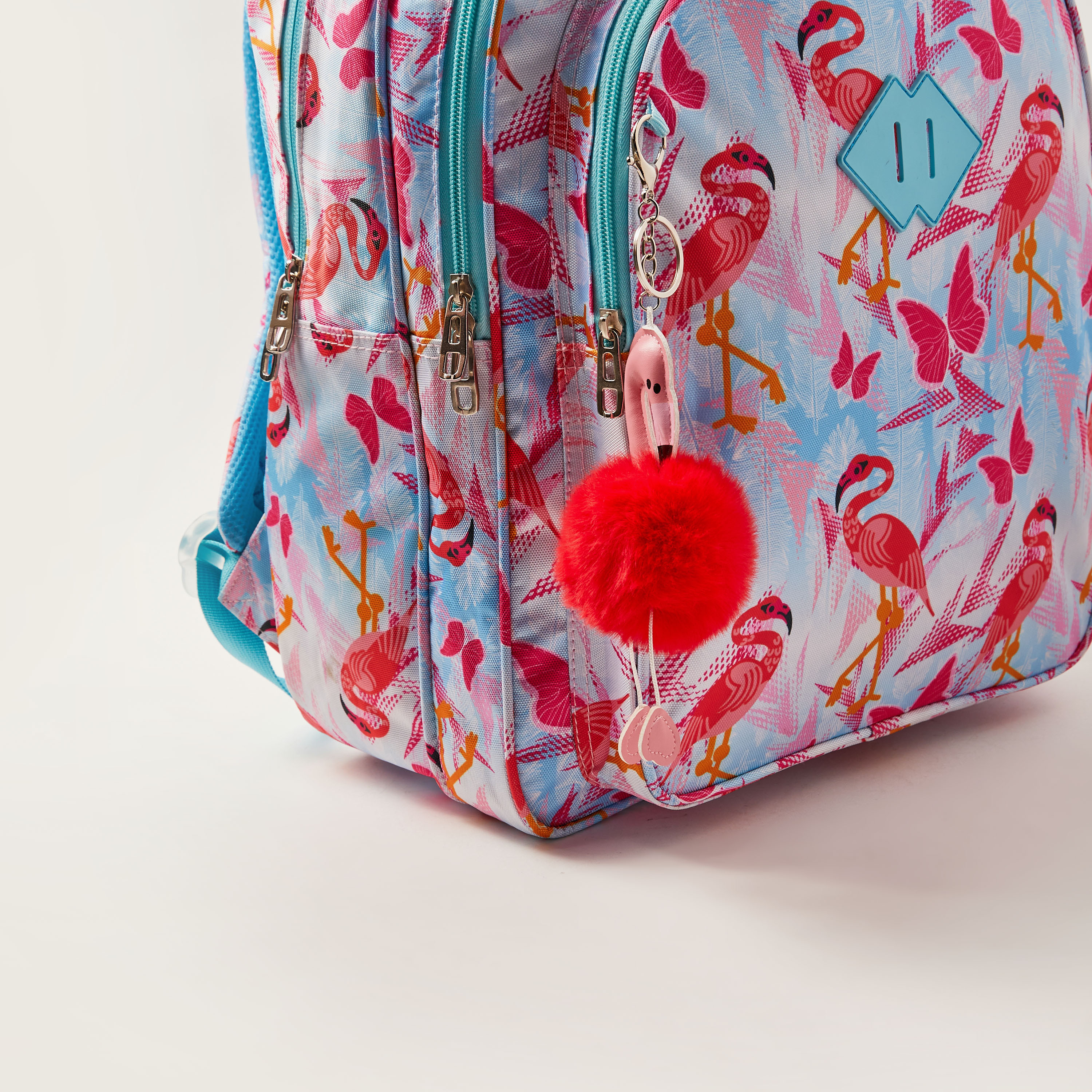 Buy Juniors Flamingo Print 16 inch Backpack with Keychain Online Babyshop UAE