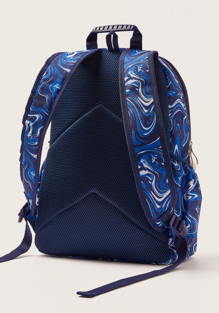 Juniors Shark Print Backpack with Adjustable Shoulder Straps - 18 inches-Backpacks-image-3