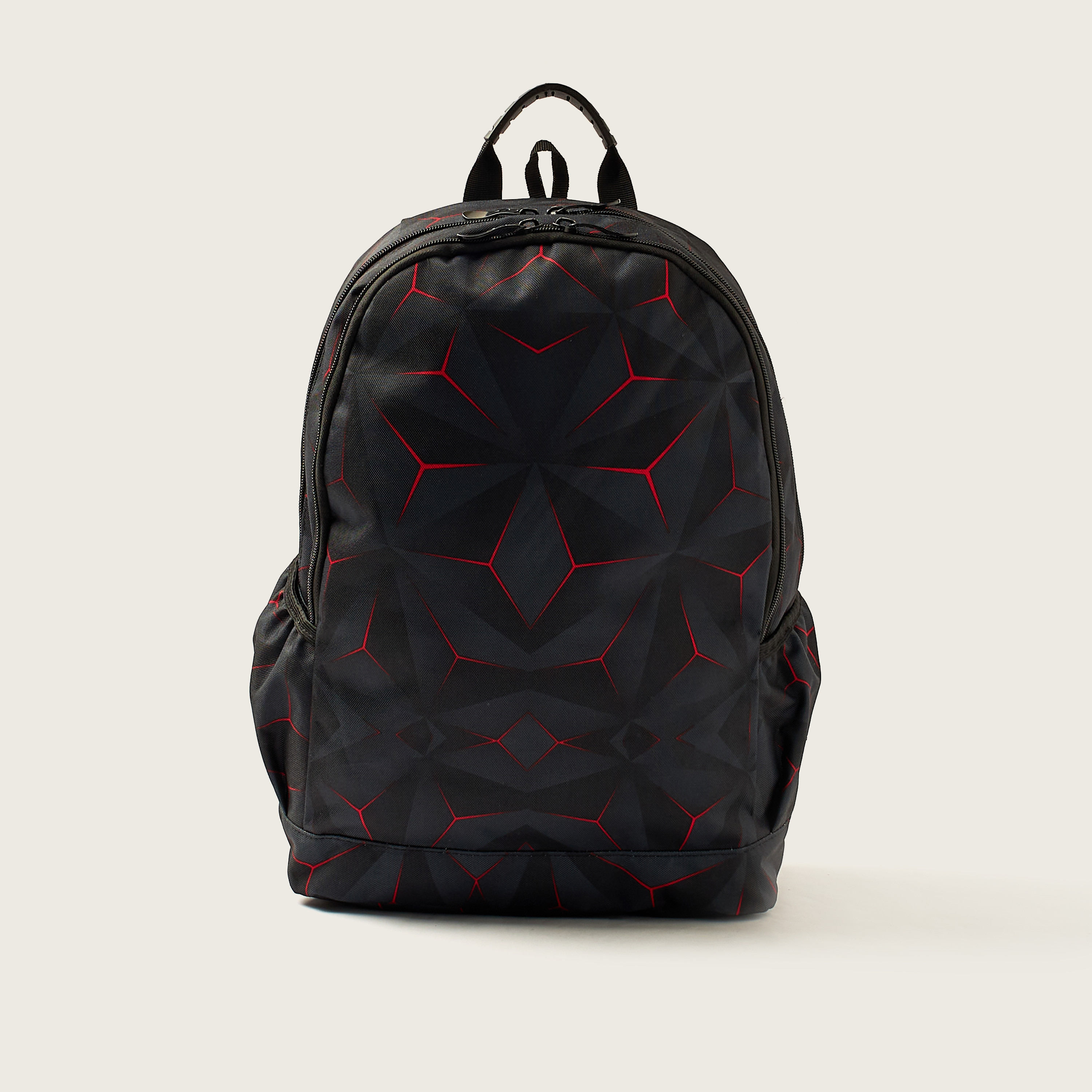 Juniors Abstract Print 18-inch Backpack with Zip Closure-school-bagsandbackpacks-backpacks-image-1