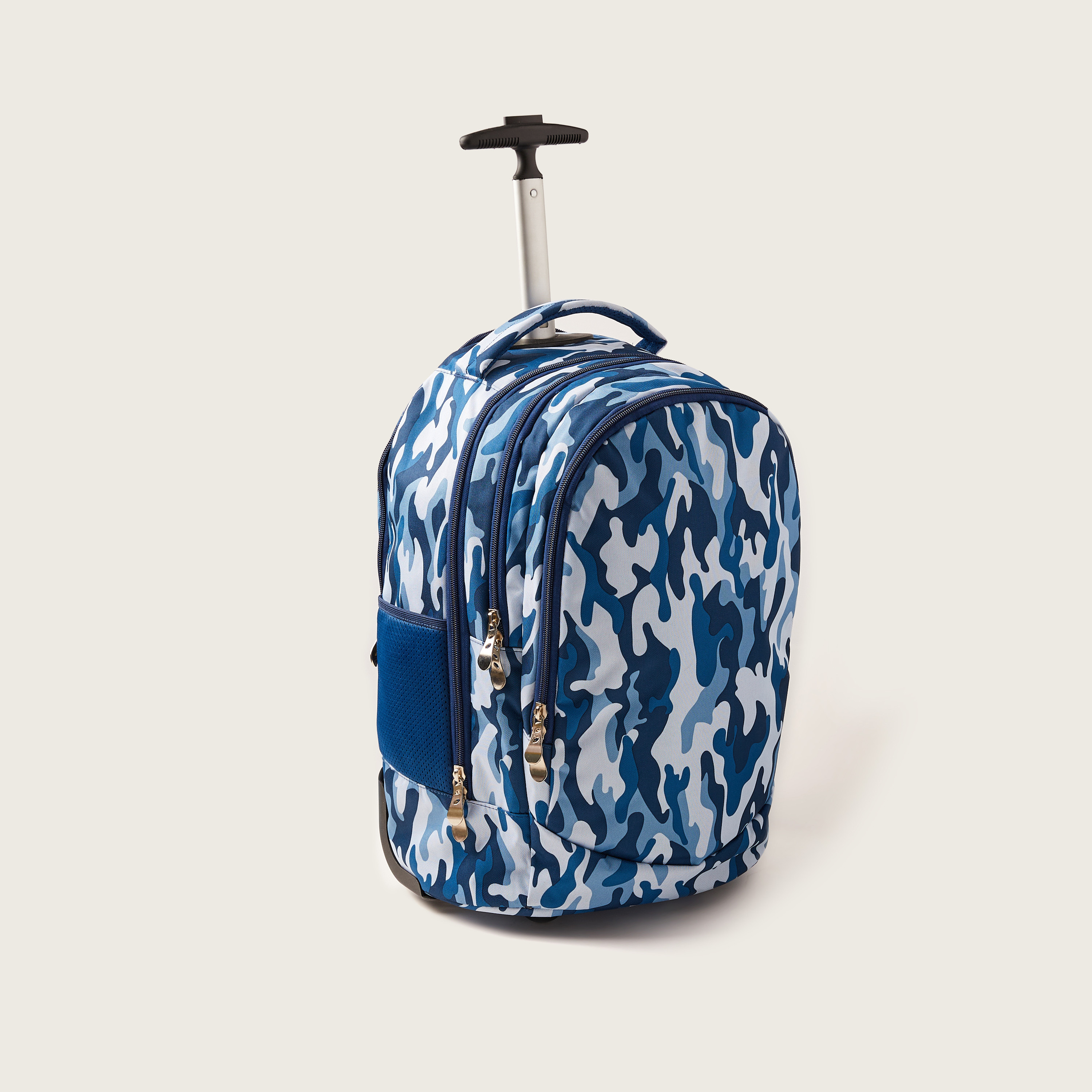 Juniors Camouflage Print Trolley Bag - 18 inches-school-bagsandbackpacks-trolleybags-image-2