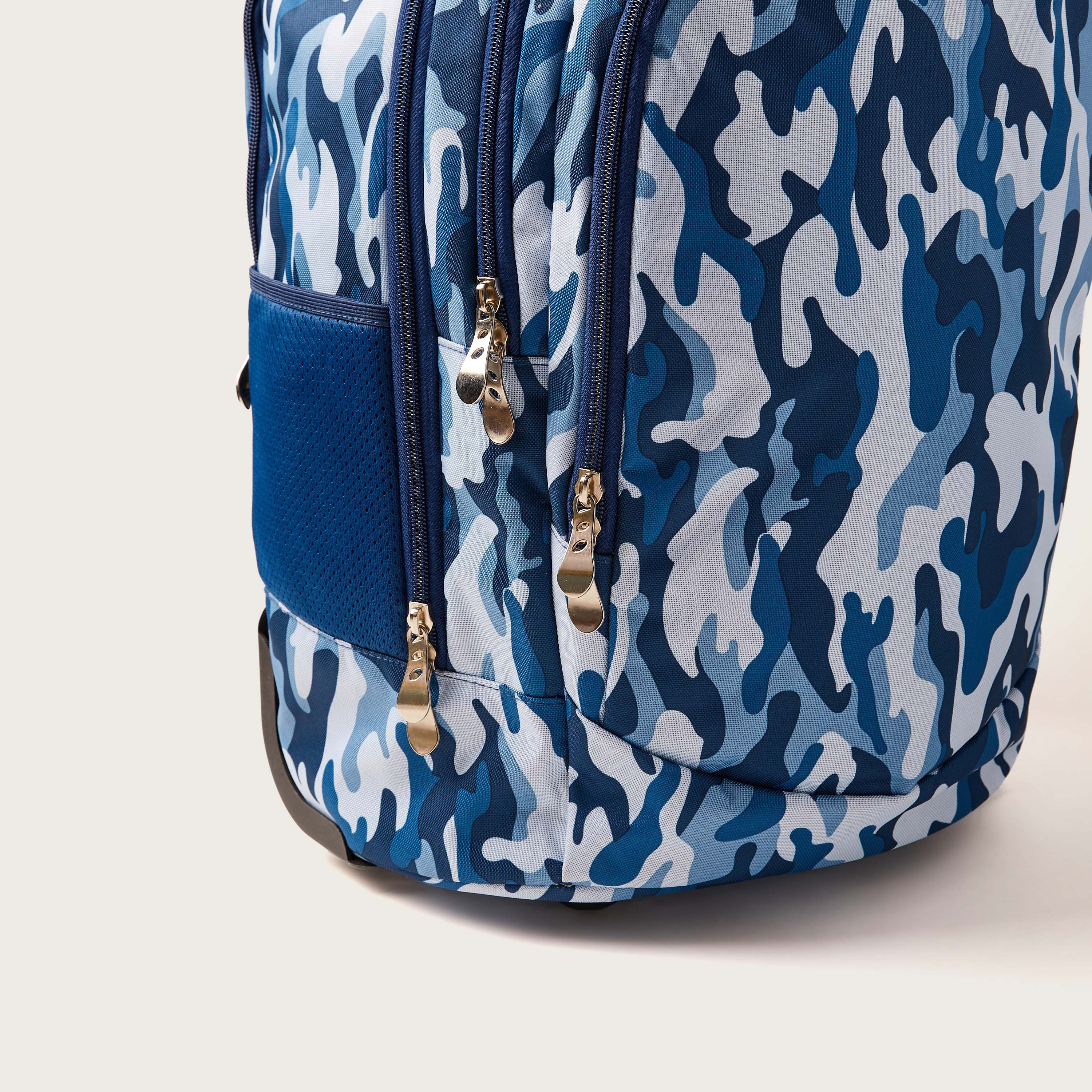Juniors Camouflage Print Trolley Bag - 18 inches-school-bagsandbackpacks-trolleybags-image-4