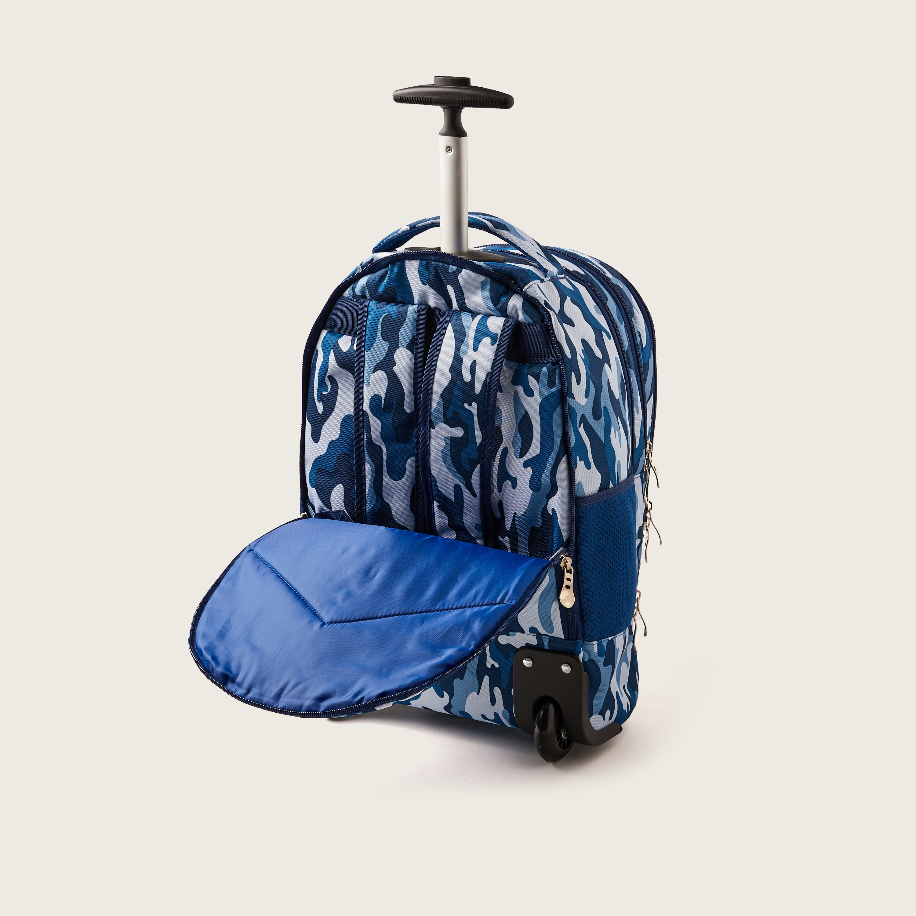Juniors Camouflage Print Trolley Bag - 18 inches-school-bagsandbackpacks-trolleybags-image-6