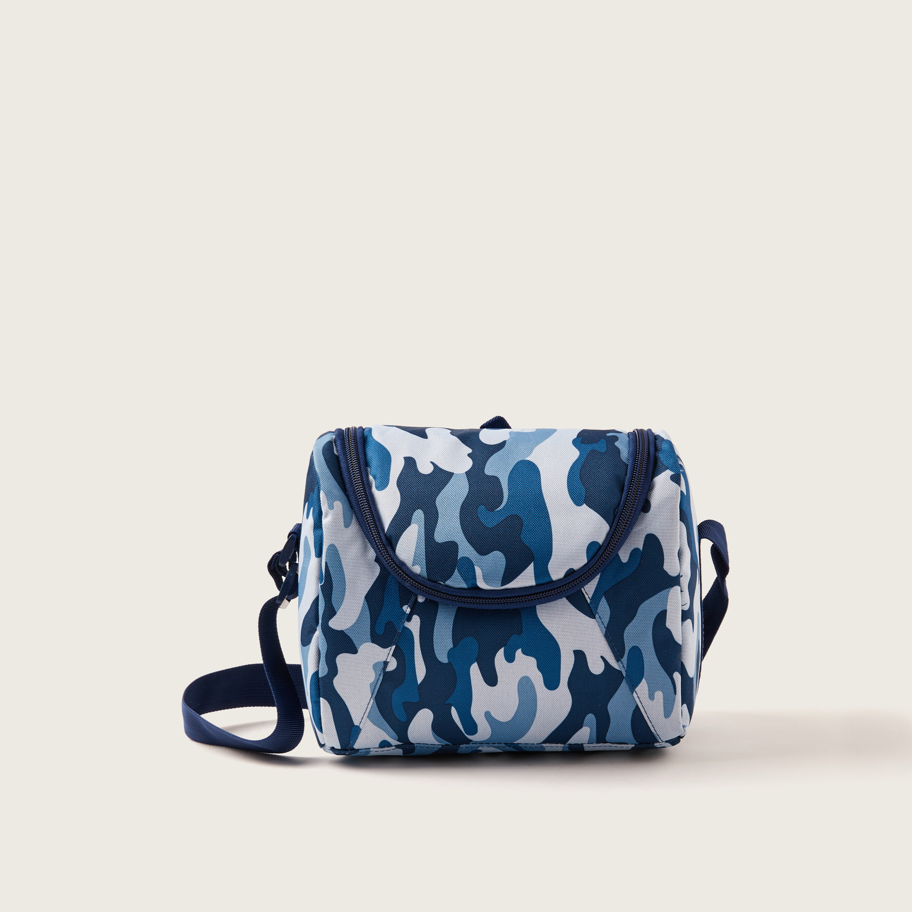 Juniors Camouflage Print Lunch Bag with Zip Closure-school-lunchessentials-lunchbags-image-1