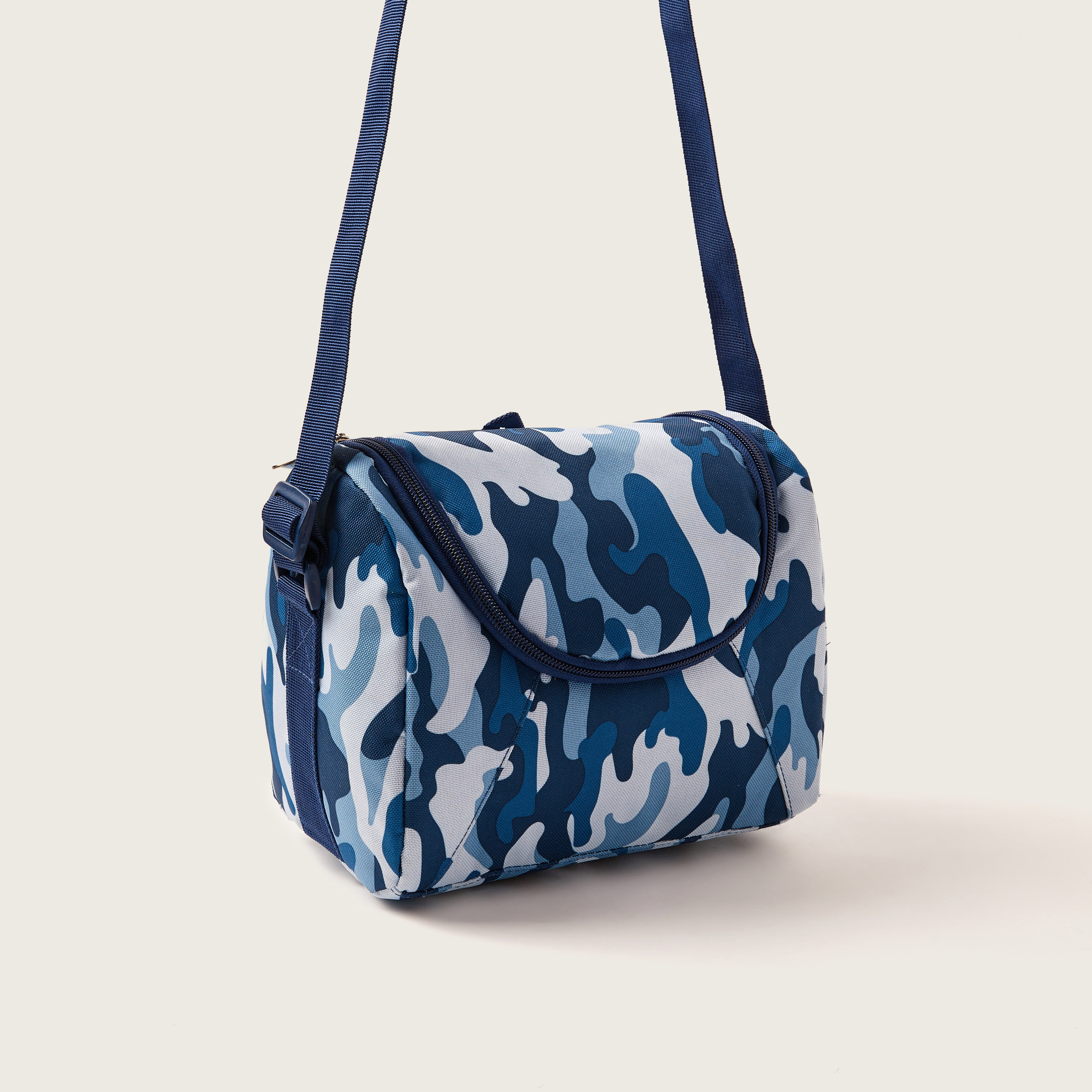 Juniors Camouflage Print Lunch Bag with Zip Closure-school-lunchessentials-lunchbags-image-2