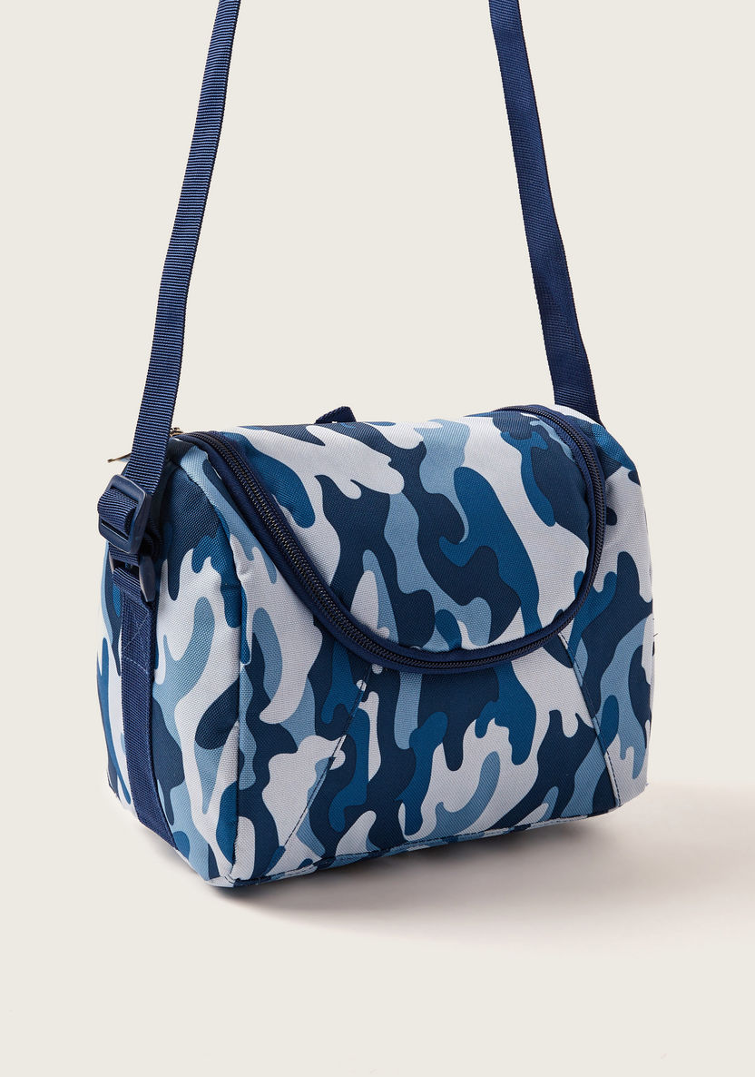 Juniors Camouflage Print Lunch Bag with Zip Closure-Lunch Bags-image-1