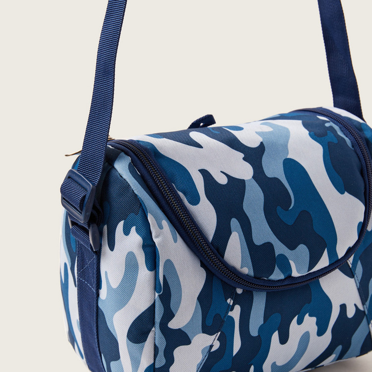 Juniors Camouflage Print Lunch Bag with Zip Closure