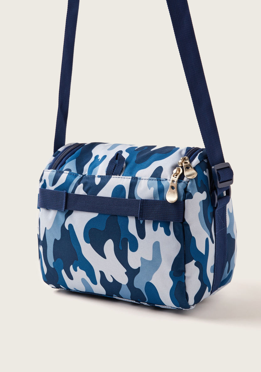 Juniors Camouflage Print Lunch Bag with Zip Closure-Lunch Bags-image-3
