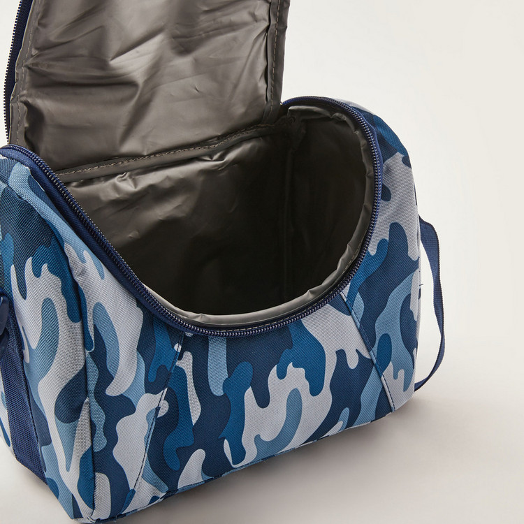 Juniors Camouflage Print Lunch Bag with Zip Closure
