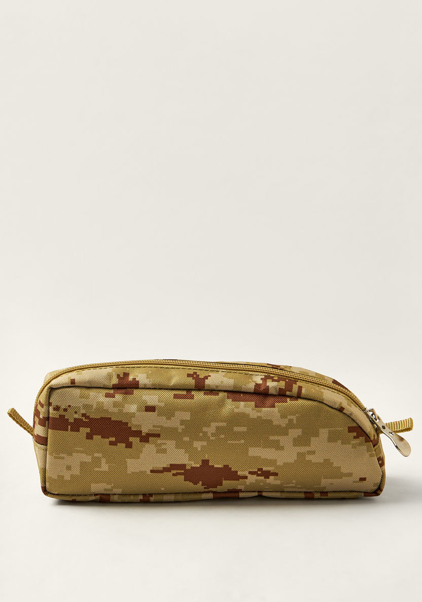 Juniors Camouflage Print Pencil Pouch with Zip Closure-Pencil Cases-image-0