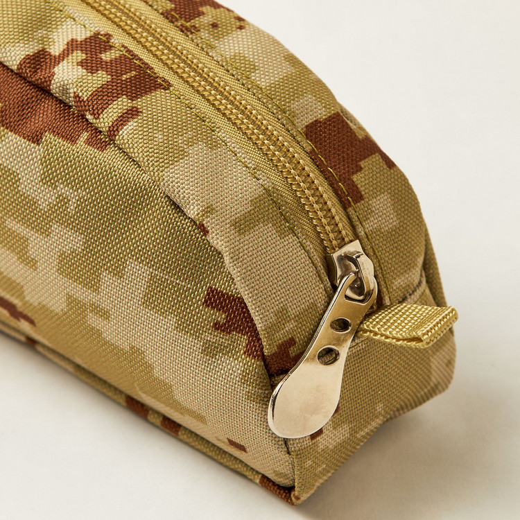 Juniors Camouflage Print Pencil Pouch with Zip Closure