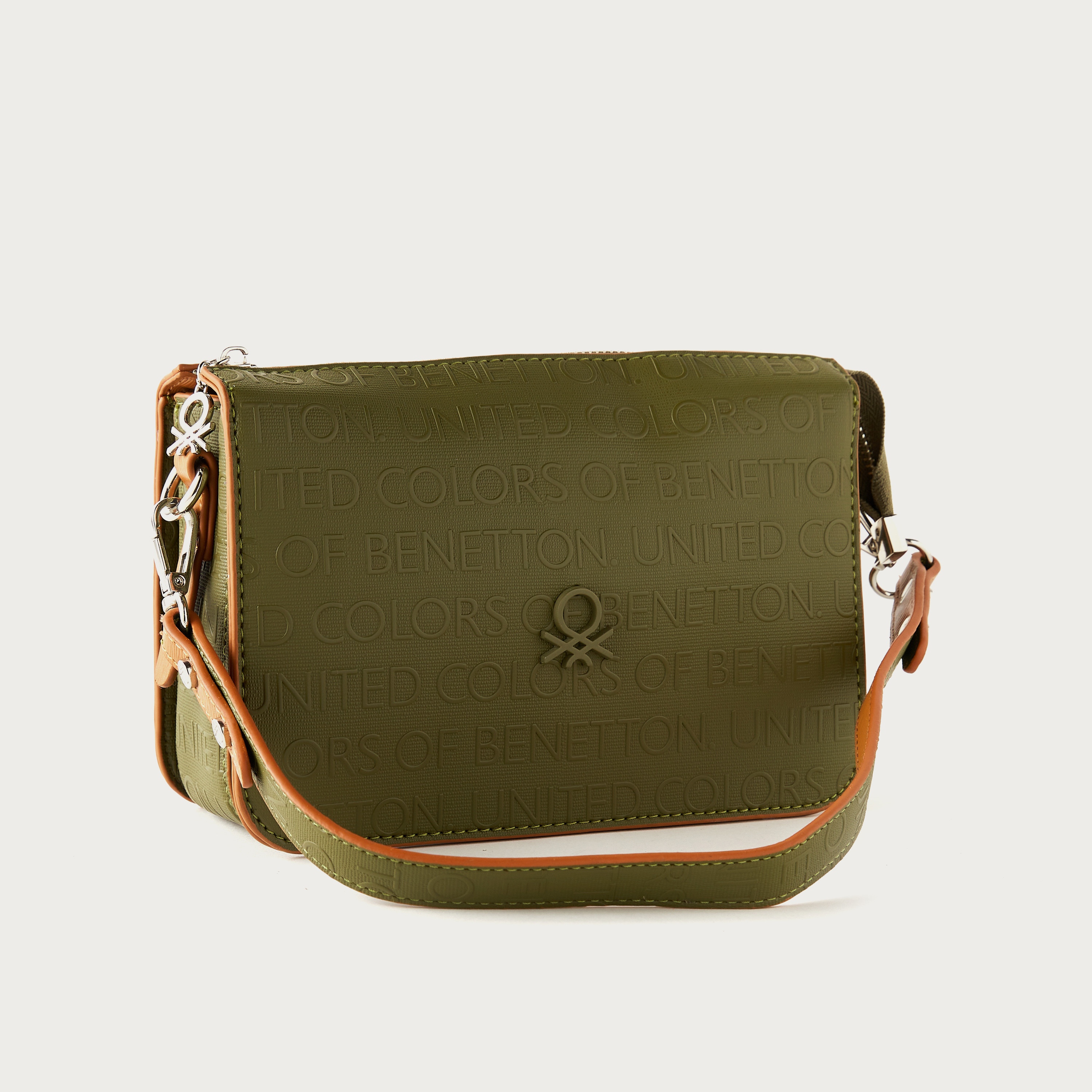 شنطة كروس بودي منقوشة بسحاب إغلاق من يونايتد كولورز أوف بينيتون-women-bagsandwallets-handbags-image-3