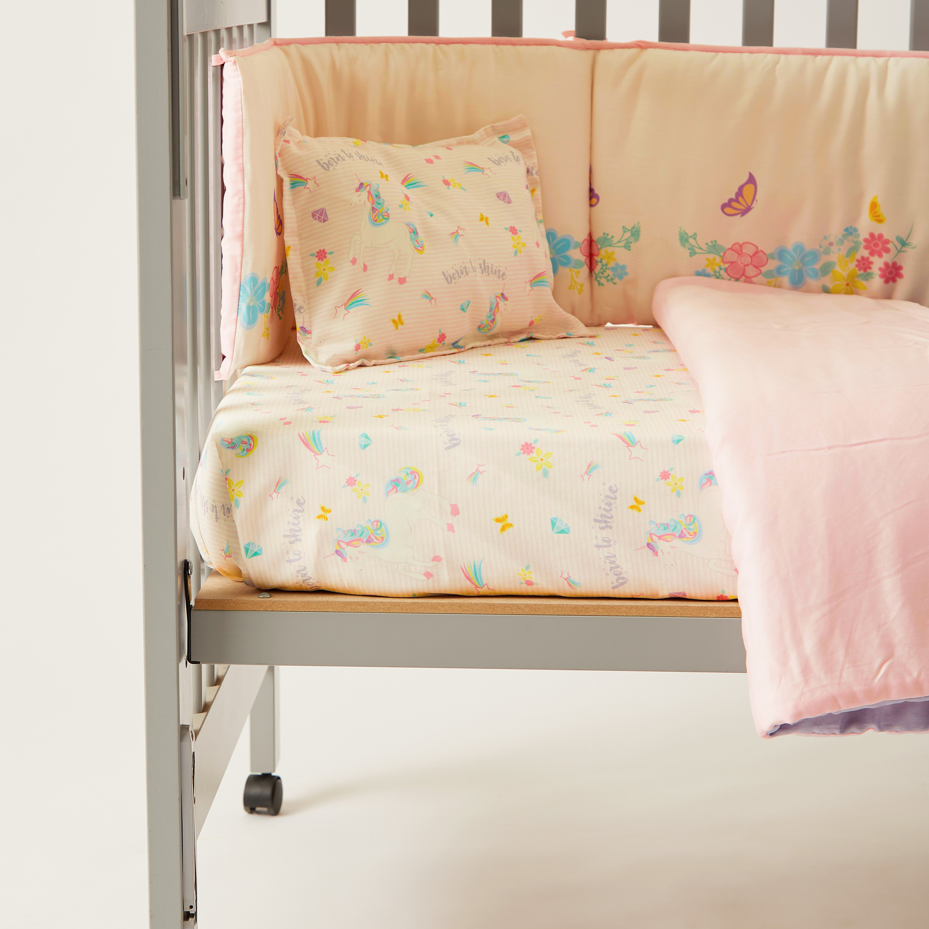 Fancy Fluff Unicorn Print 4-Piece Organic Bedding Set-baby-nursery-babybedding-image-3