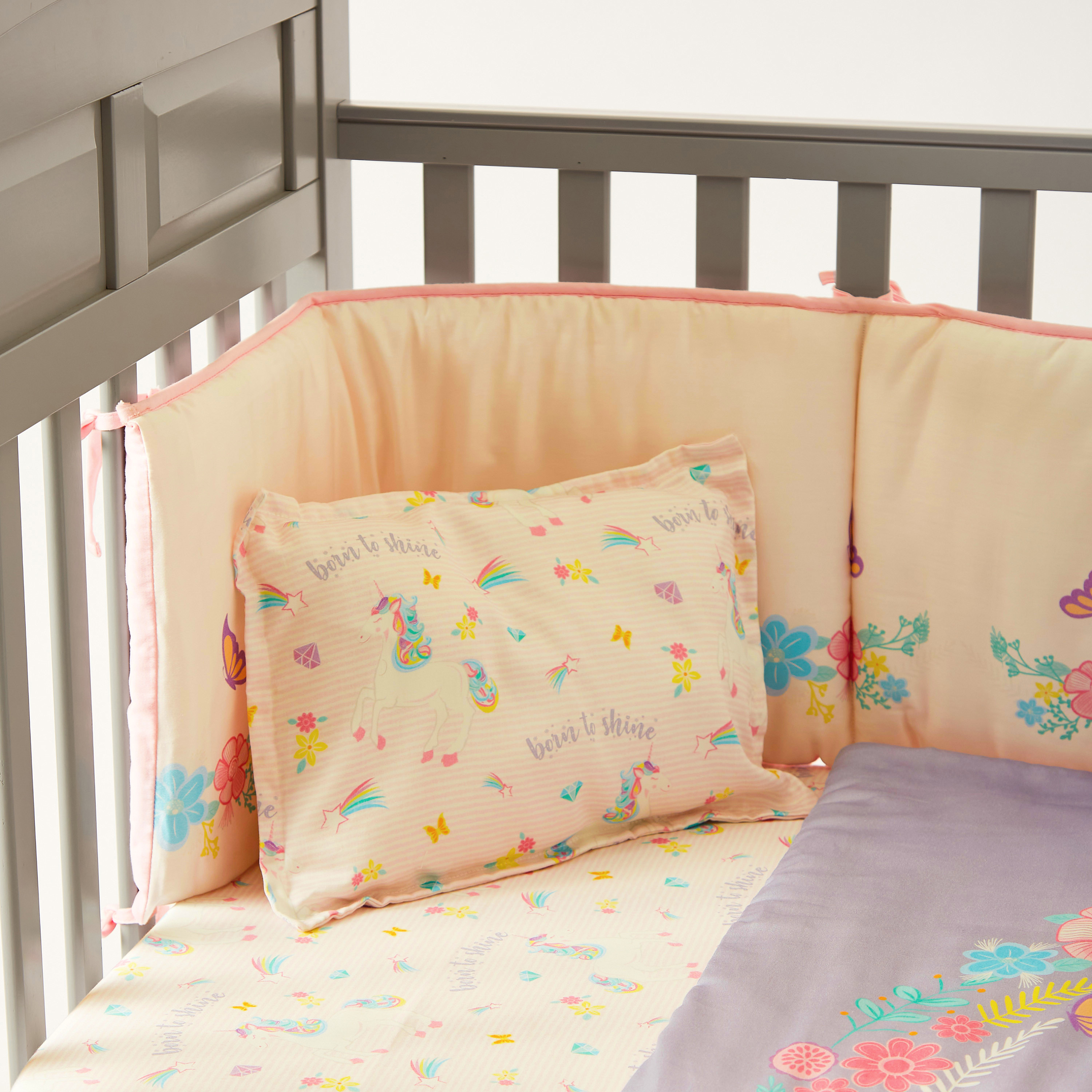 Fancy Fluff Unicorn Print 4-Piece Organic Bedding Set-baby-nursery-babybedding-image-5