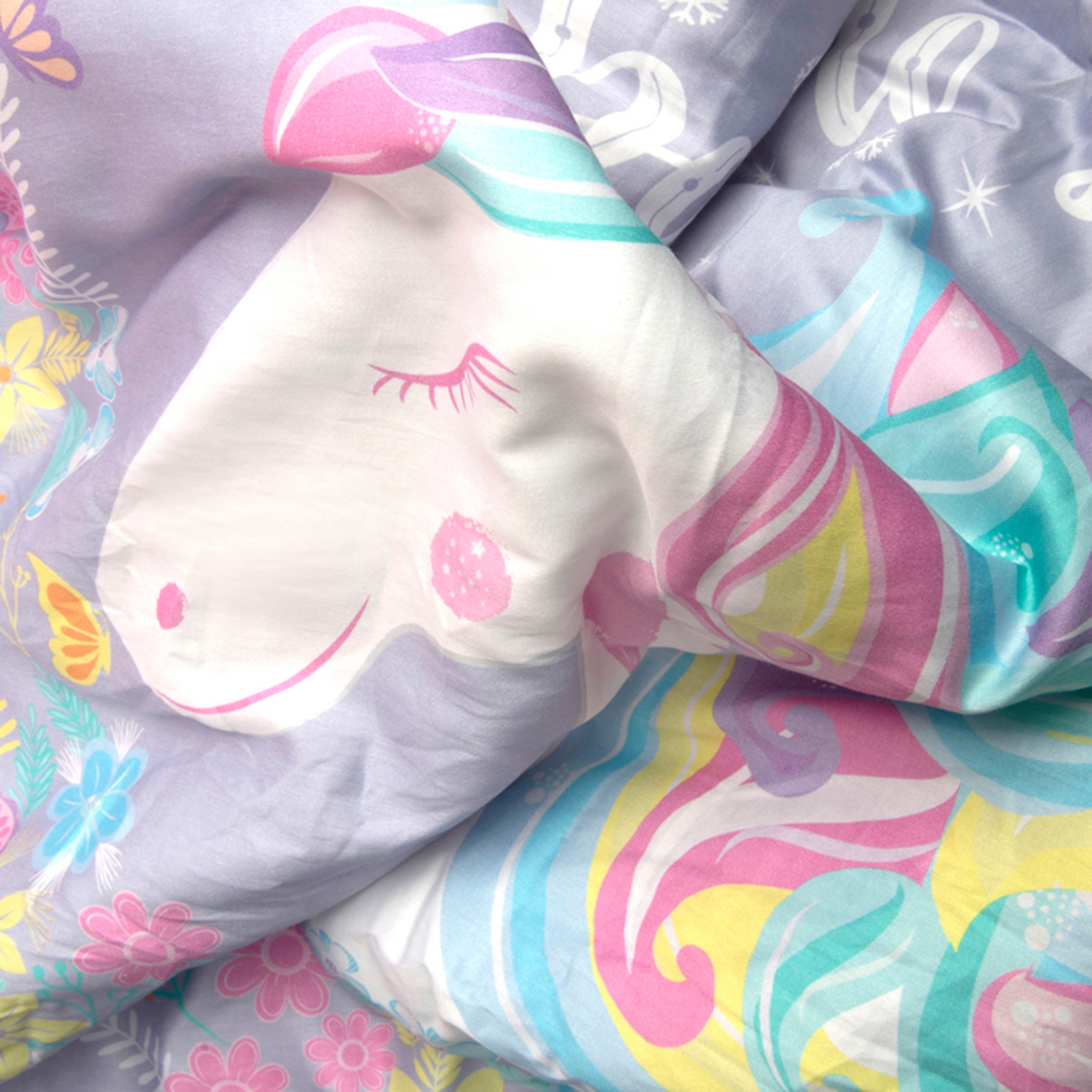 Fancy Fluff Unicorn Print 4-Piece Organic Bedding Set-baby-nursery-babybedding-image-9