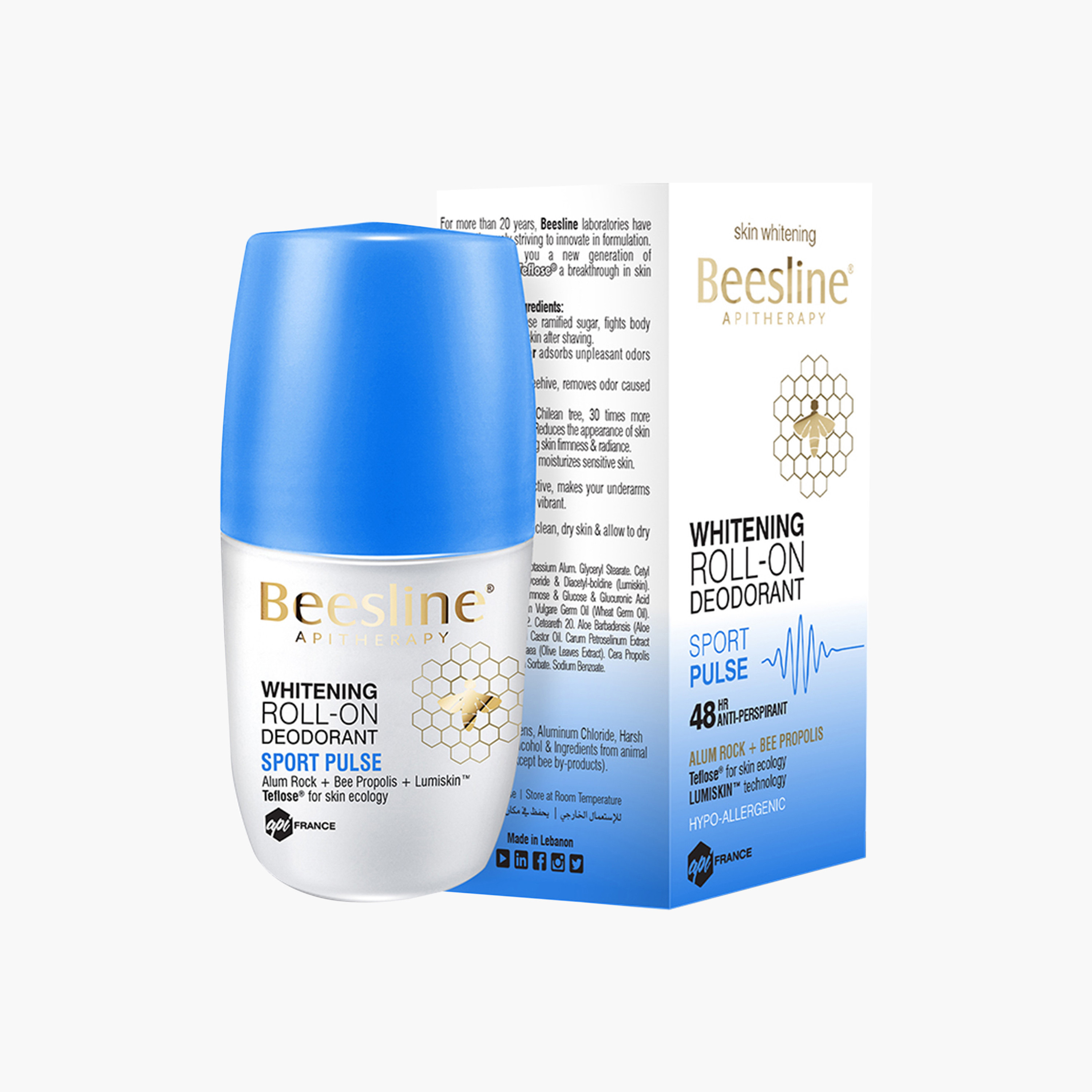 Beesline Whitening Sport Pulse Roll-On Deodorant  - 50 ml-beautyandpersonalcare-fragrance-women-image-2