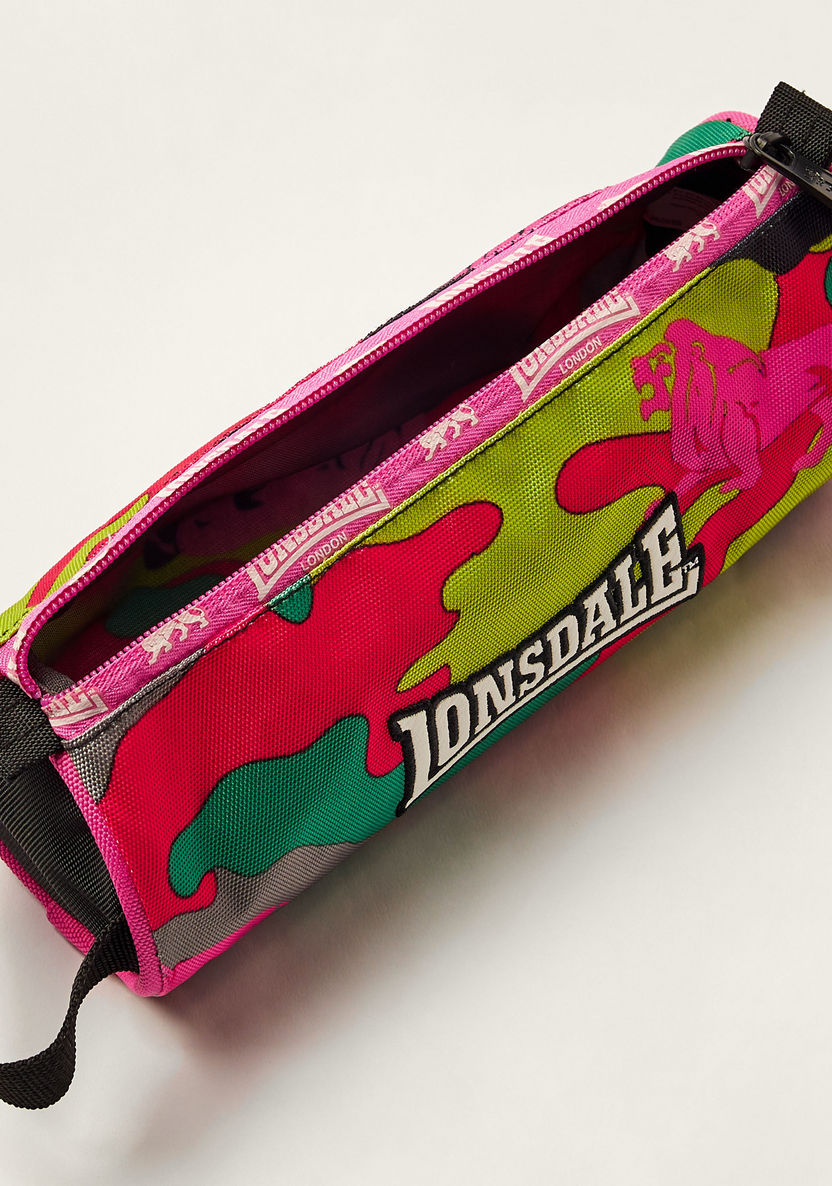 Lonsdale Printed Pencil Pouch with Zip Closure-Pencil Cases-image-3