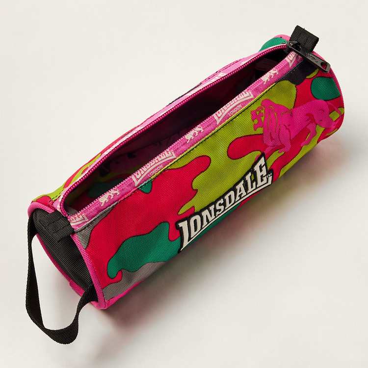 Lonsdale Printed Pencil Pouch with Zip Closure