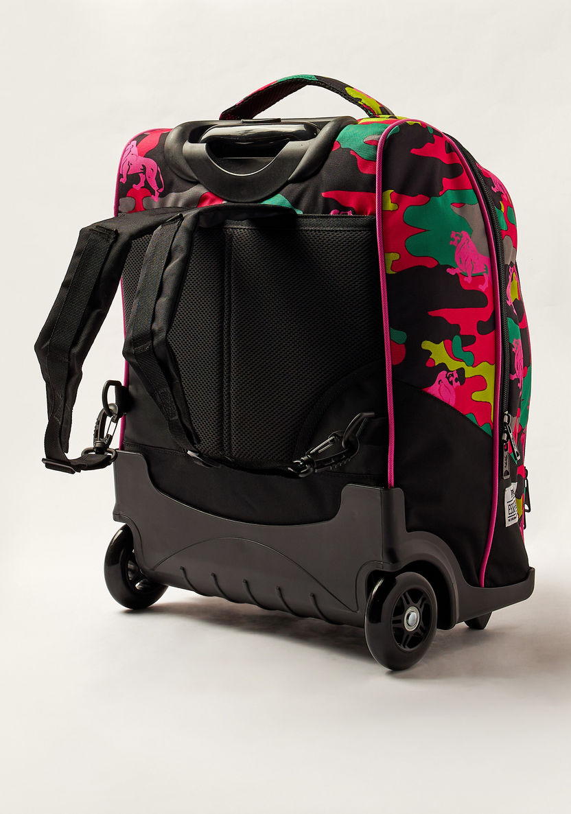 Lonsdale Printed Trolley Backpack - 18 inches-Trolleys-image-4