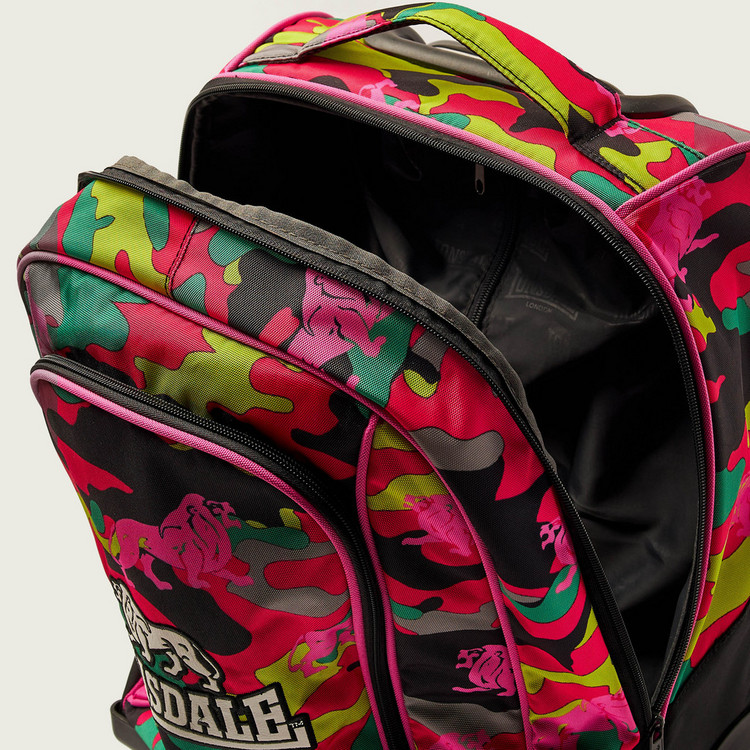 Lonsdale Printed Trolley Backpack - 18 inches